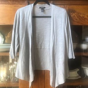 Grey Alfani Sweater Shrug Asymmetrical Medium
